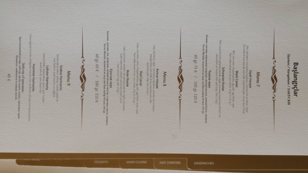 Room-Service (kostenpflichtig) Maxx Royal Belek Golf Resort