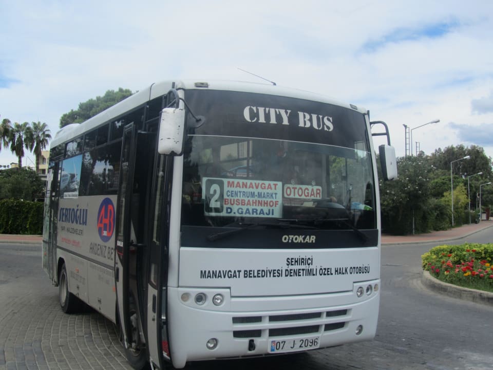 Bus nach Manavgatdirekt am Hotel Abfahrt Asteria Collection Side