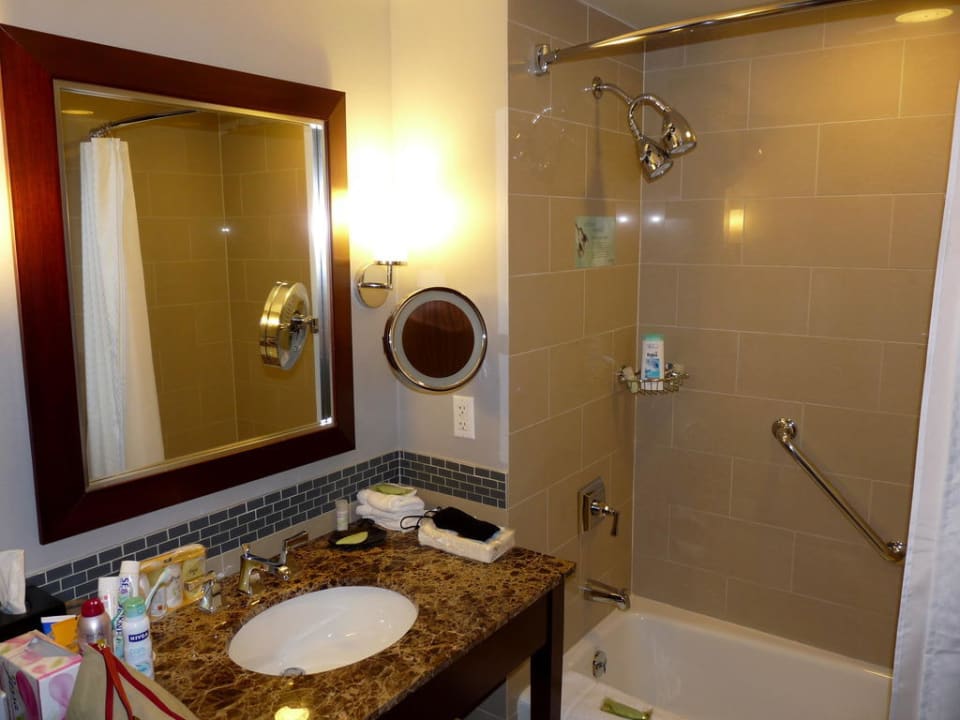 Sehr sauberes Bad mit Doppelduschkopf Hotel The Westin Jersey City Newport