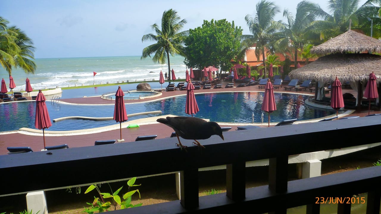 Aussicht auf Pool und Strand Khaolak Laguna Resort