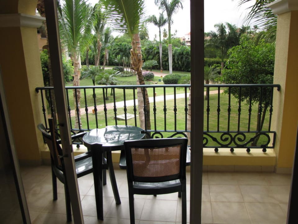 Blick vom Balkon auf den Garten Iberostar Selection Hacienda Dominicus