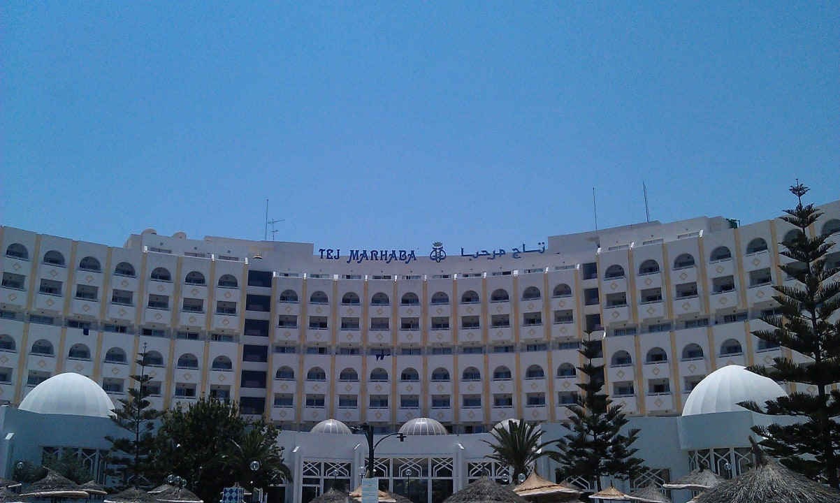 Hotel Tej Marhaba vom Pool aus Hotel Tej Marhaba