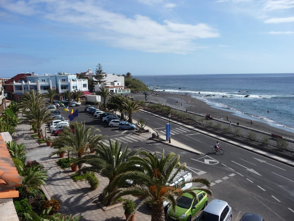 Aussicht vom Pool/Dach auf den Strand  Hotel Gran Rey