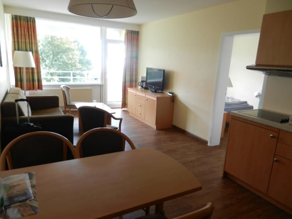 Küche und Wohnzimmer Ferienwohnungen Ferienpark Weissenhäuser Strand