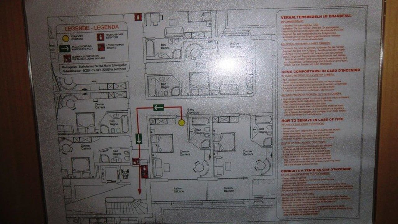 Fluchtweg Aktiv- & Wellnesshotel Zentral