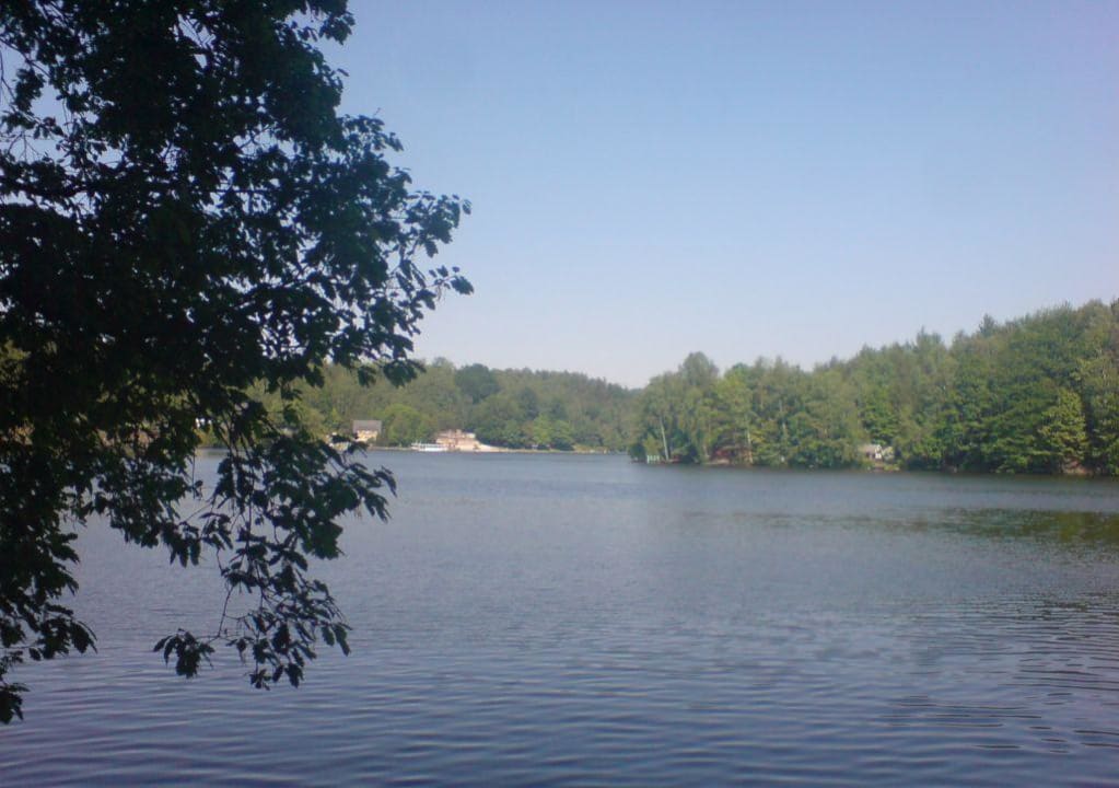 Stausee Ausblick vom Hotelufer Hotel am Kriebsteinsee