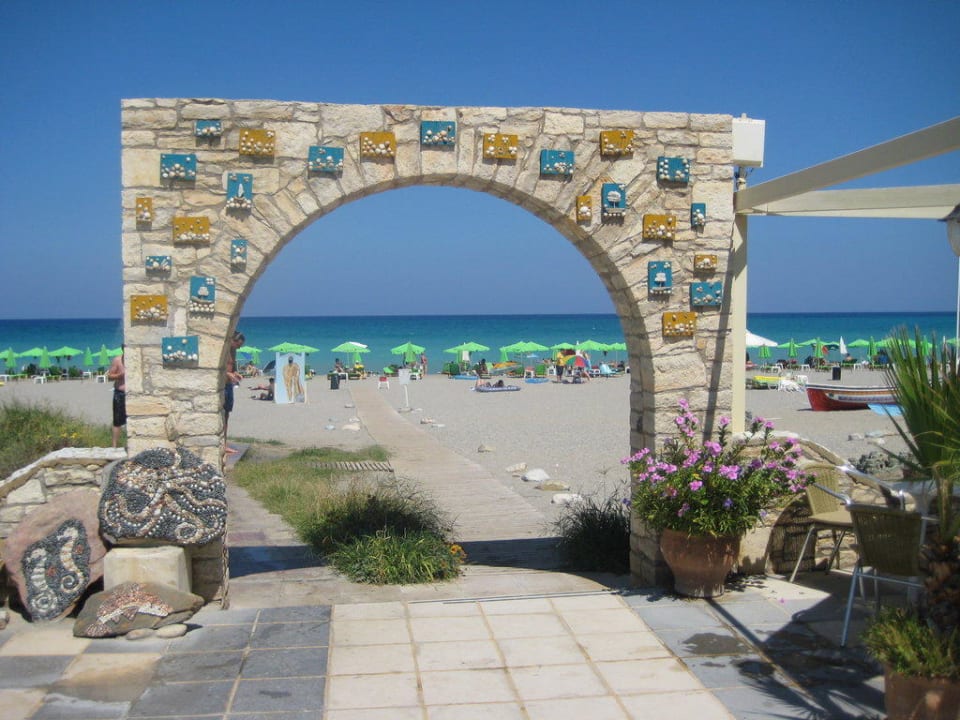 Von der Taverne aus, hinten raus Golden Beach Rethymnon