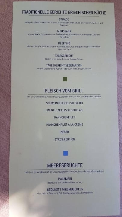 Mittagskarte HP+ 1/2 Harmony Boutique Resort