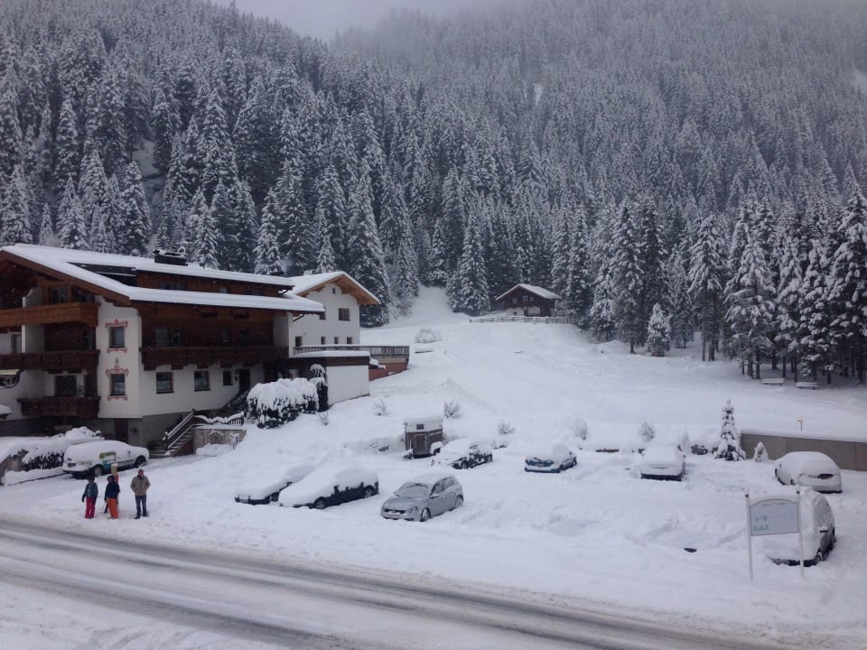 Ausblick aus dem Zimmer. Alpinhotel Berghaus