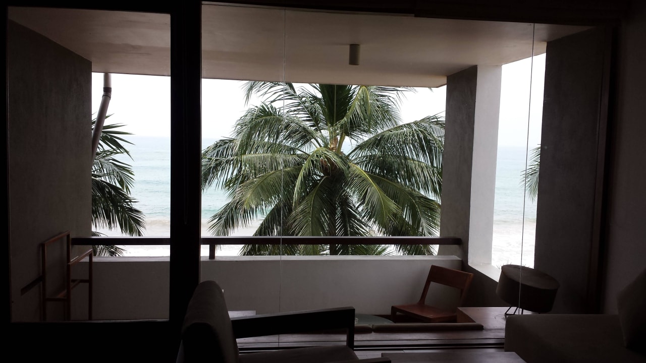 Ausblick vom Bett Pandanus Beach Resort & Spa