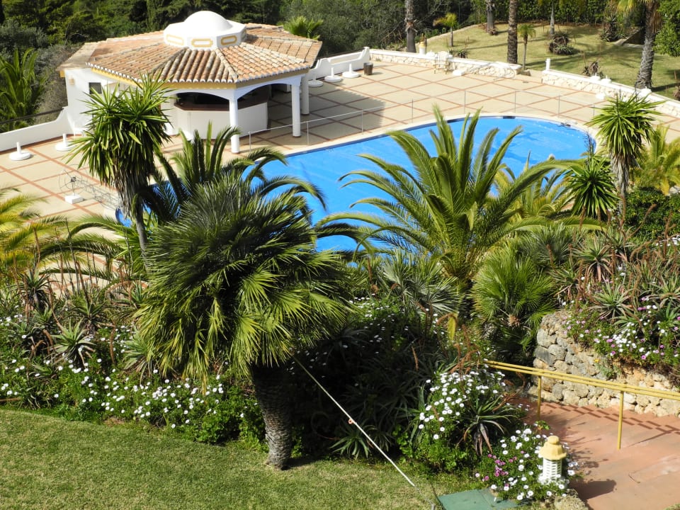 Blick vom Zimmer auf den Pool Hotel Casabela