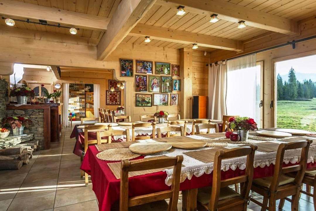 Budynek Główny - jadalnia Ferienhaus Tajgolka