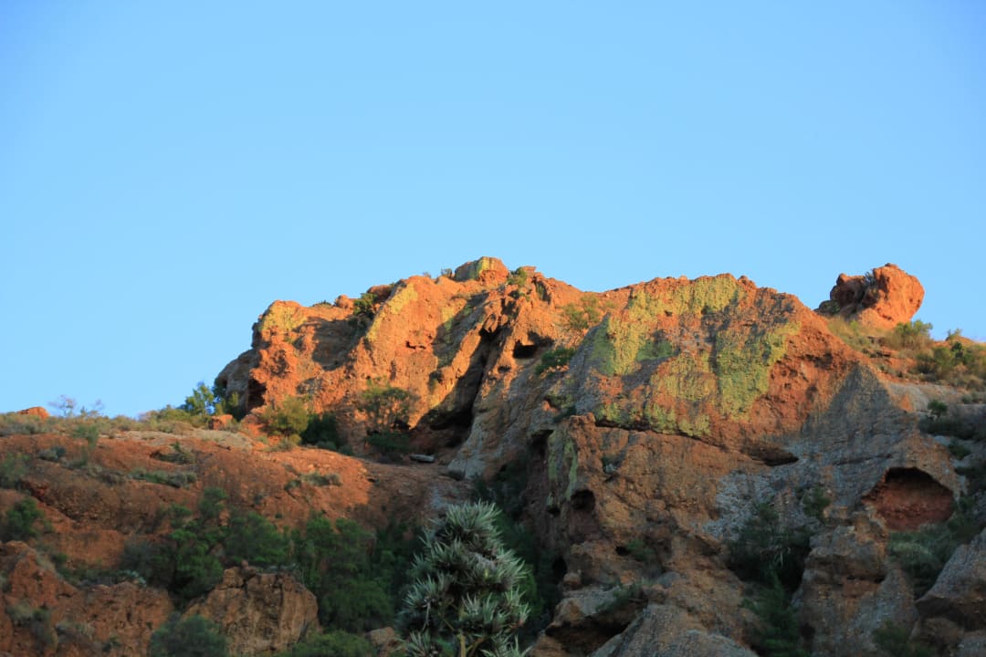 Uitzicht op de Red Stone Hills Red Stone Hills Guest Farm