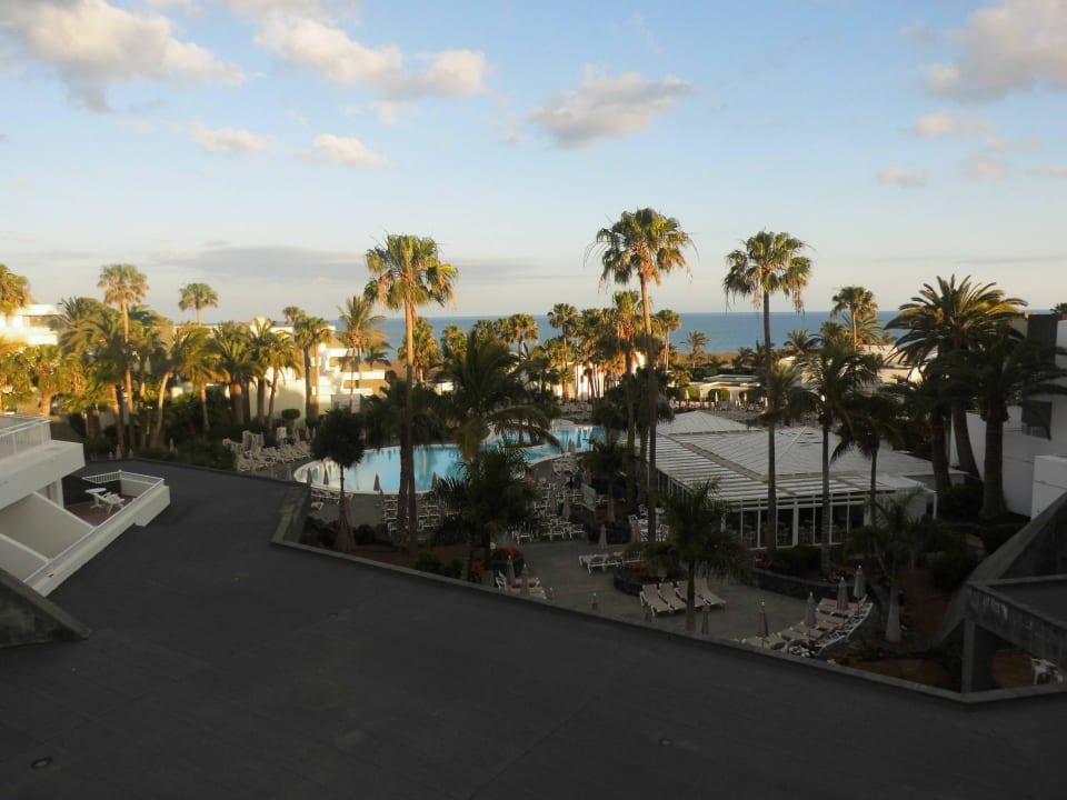 Vom Balkon in der Frühe Hotel Riu Paraiso Lanzarote