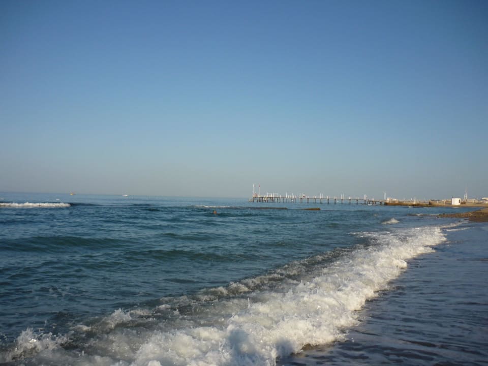 Der Strand früh am Morgen Palmeras Beach Hotel