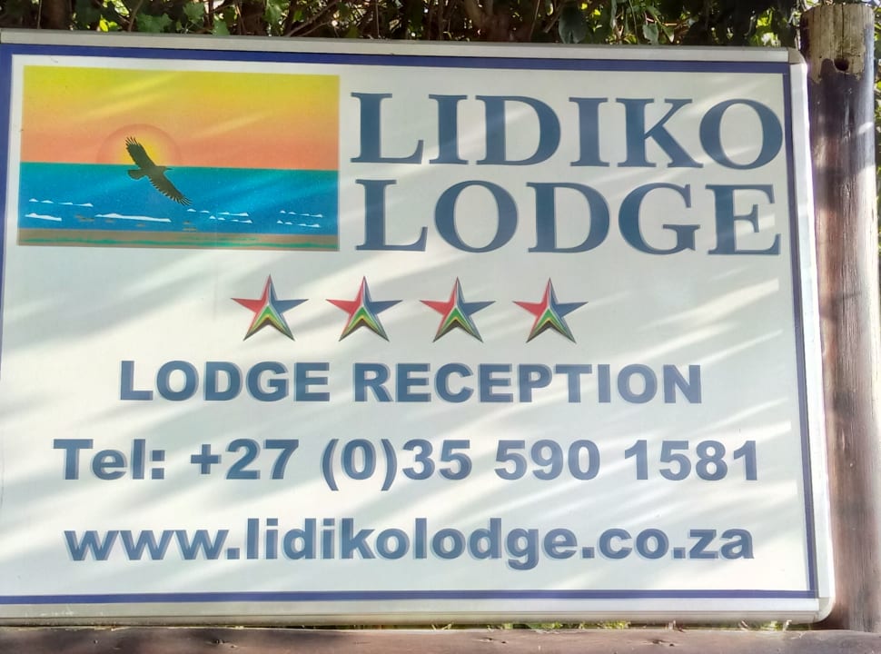 Eingangsschild Hotel Lidiko Lodge