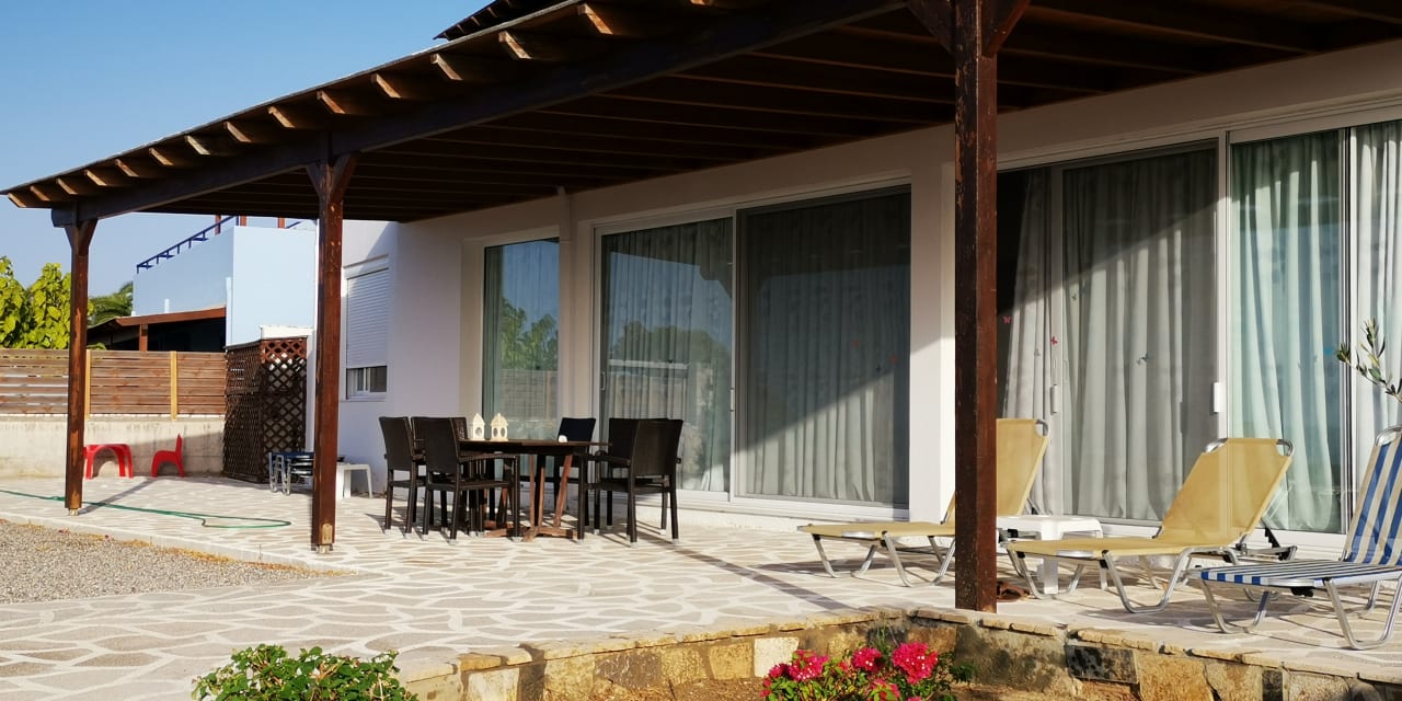 Außenansicht Apartments Kiotari Beach