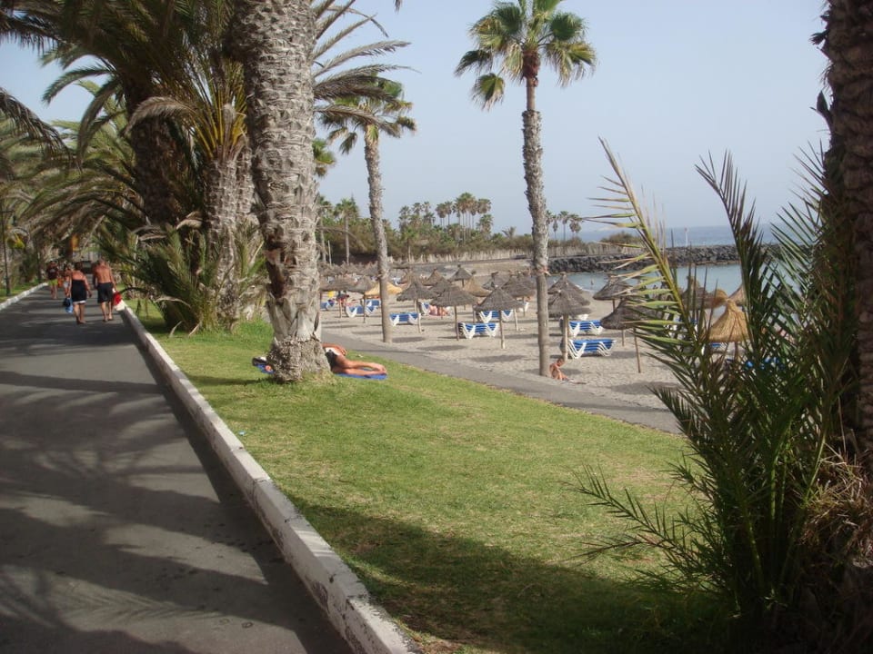 "Hinterer" Hotelausgang, Strandpromenade Mediterranean Palace Hotel
