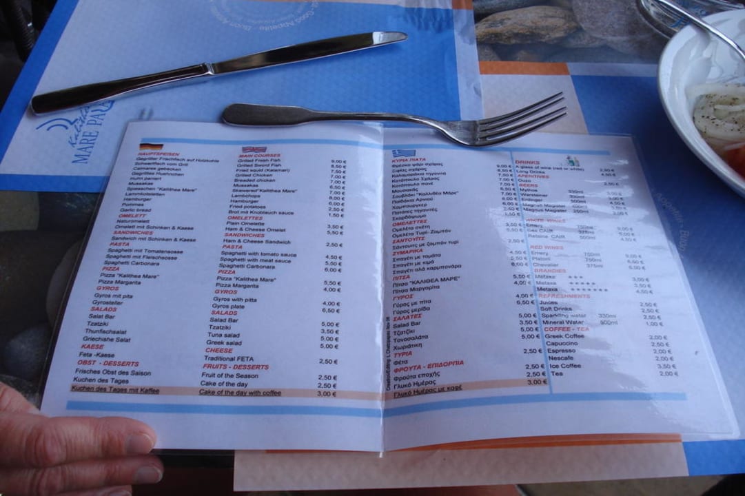 Karte The Rock Hotel Kalithea Horizon Royal