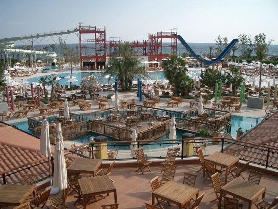 Von der Terrasse der Lobbybar aus Asteria Family Belek