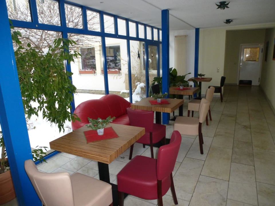 Hier sitzt es sich gemütlich Hotel Grundmühle