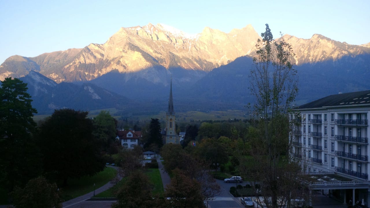 Alpenpanorama vom Balkon Grand Resort Bad Ragaz