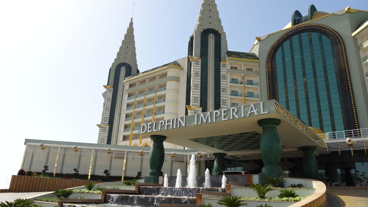 Vom Eingang Hotel Delphin Imperial