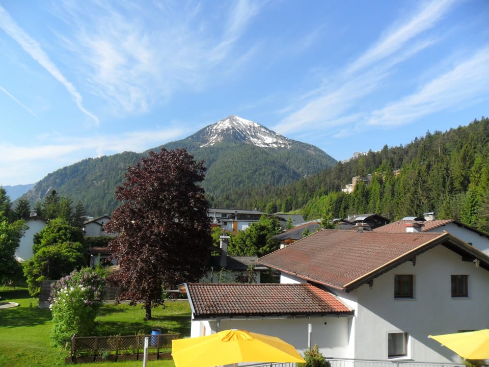 Blick von der Sonnenterrasse Hotel Achentalerhof