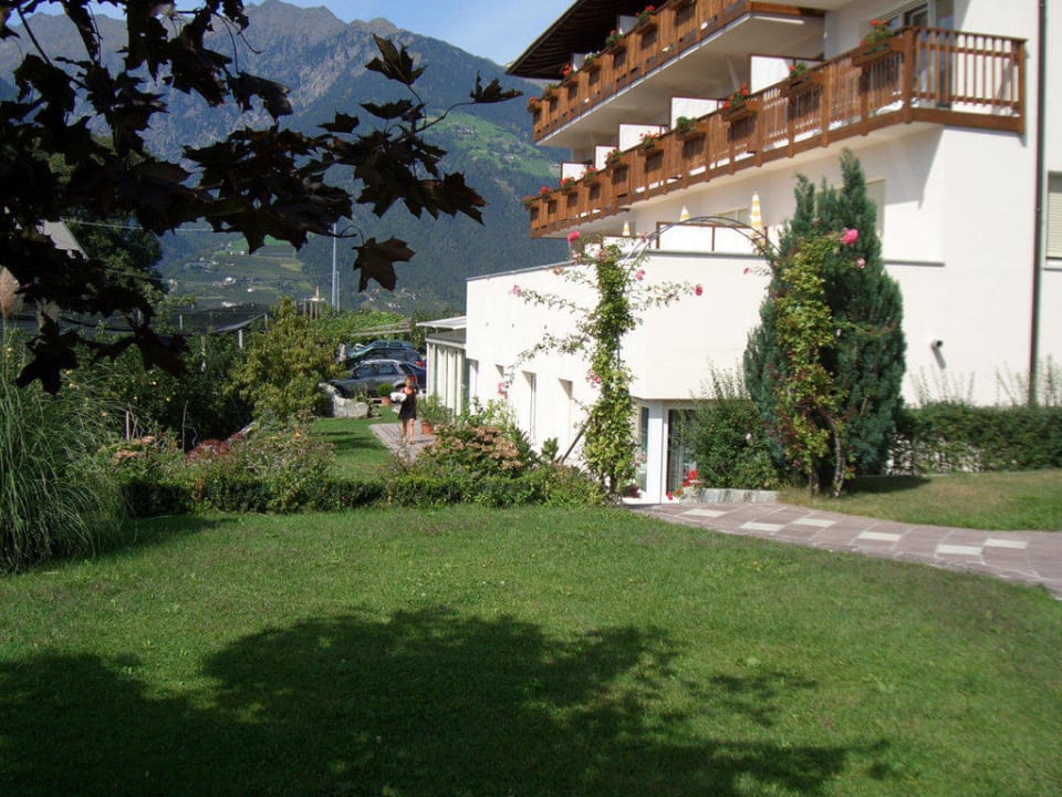 Blick Richtung Wintergarten Hotel Garni - Appartements Feldhof