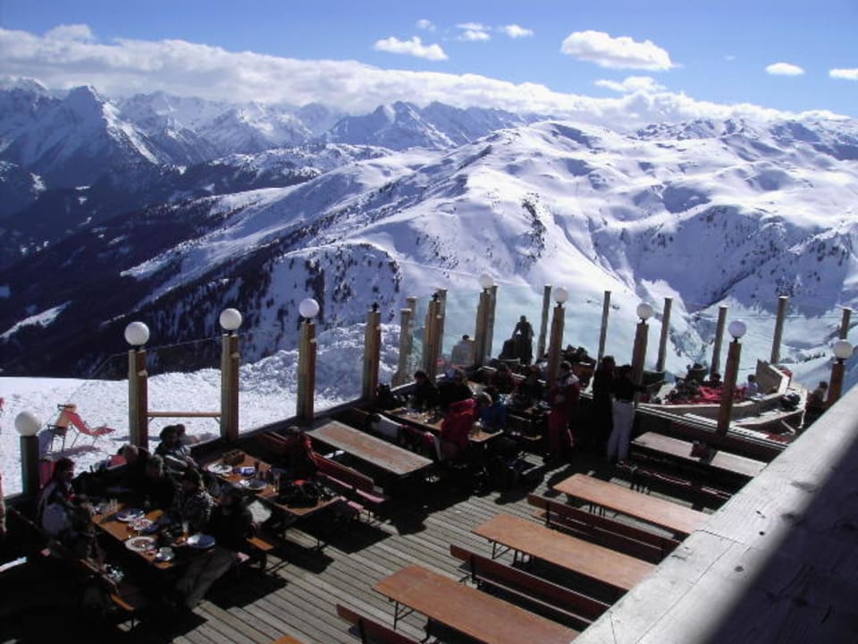 Blick vom Balkon der Zimmer Kristallhütte