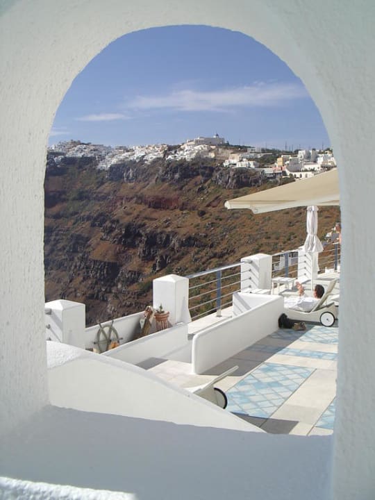 Blick auf Imerovigli Hotel Homeric Poems