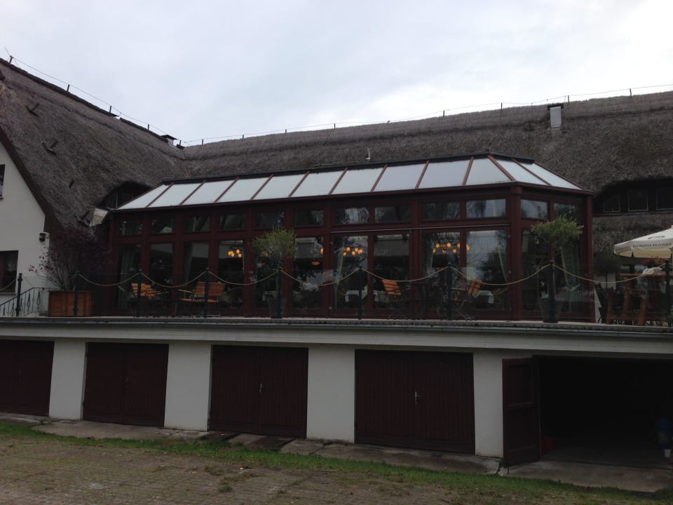 Wintergarten Restaurant aussen Kinderresort Usedom