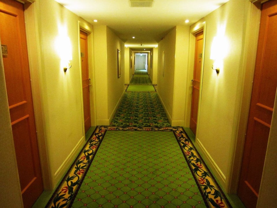 Corridor to the rooms Copenhagen Marriott Hotel