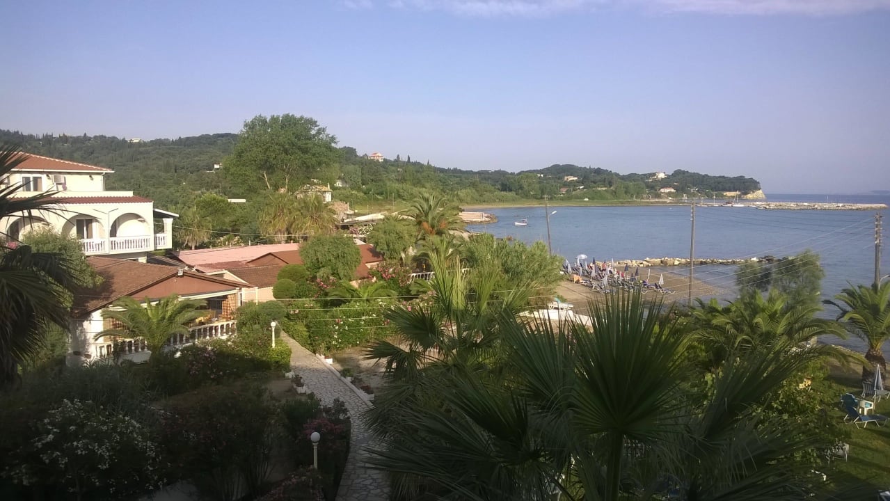 Blick vom Balkon Nebengebäude Hotel Angela Beach