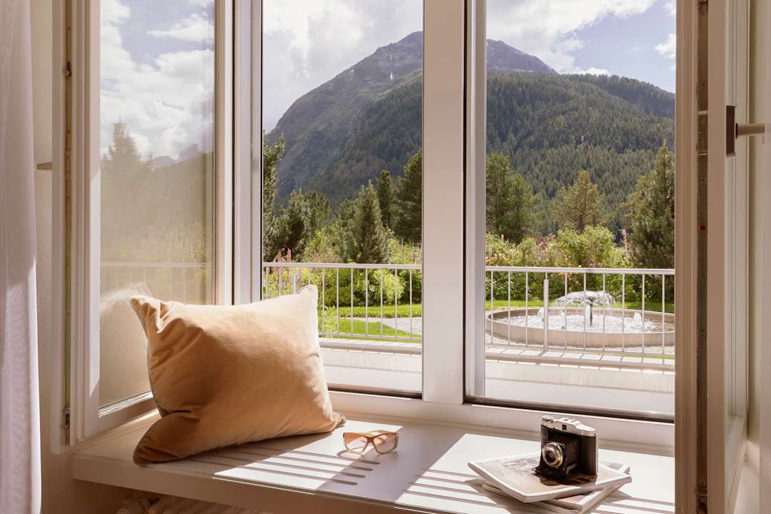Ausblick Grand Hotel Kronenhof Pontresina