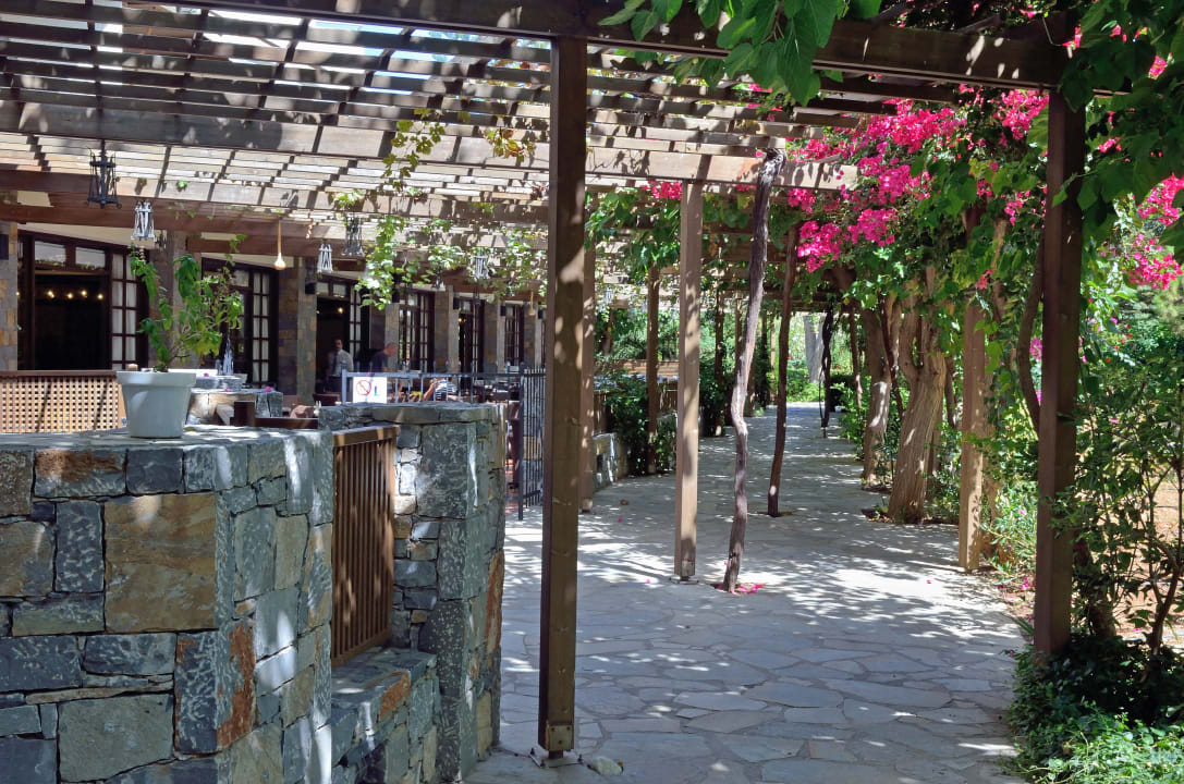 Gartengang zum Außenrestaurant Apollonia Beach Resort & Spa
