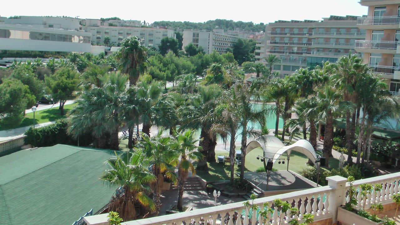 Blick aus unserem Fenster Hotel Palas Pineda