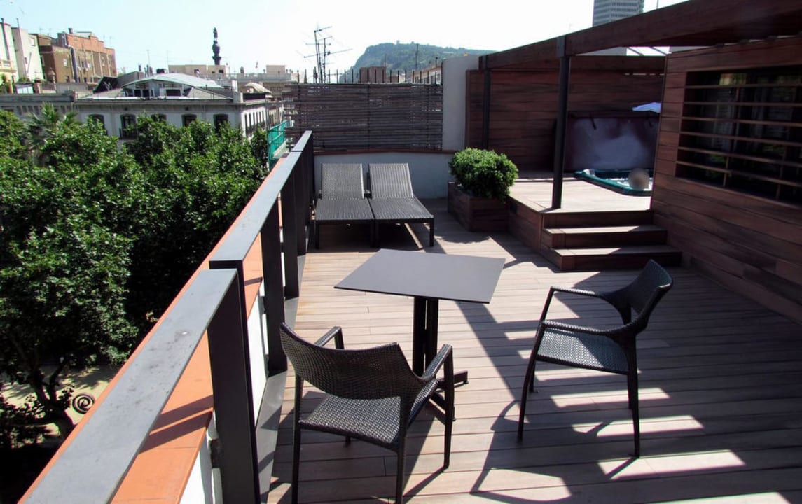 Roof terrace of junior suite #501 Hotel Catalonia Port
