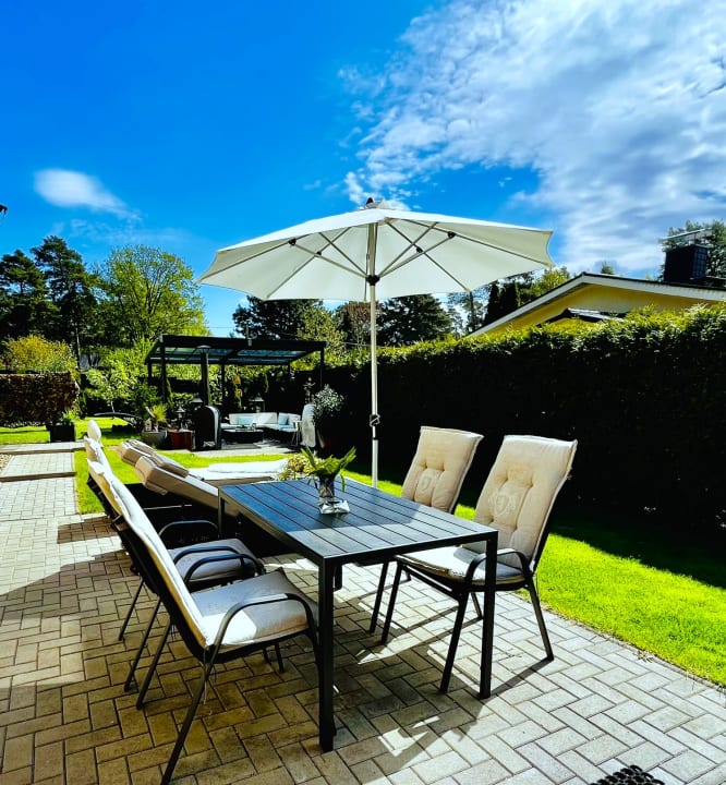 Gartenanlage Wellness Ferienhaus Bergheide