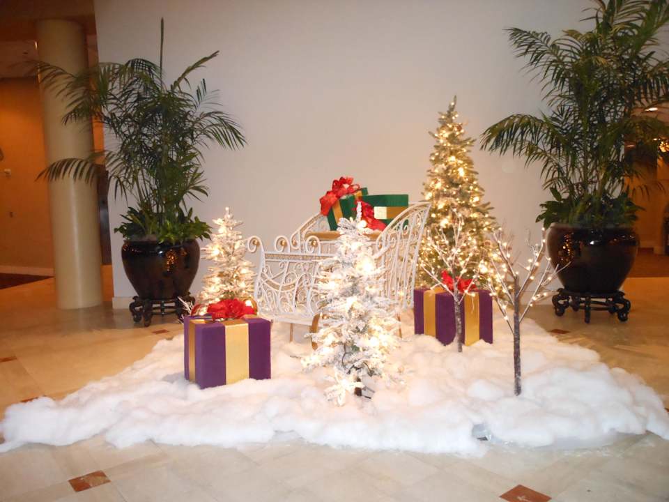 Christbaum in der Lobby Sheraton Philadelphia Downtown Hotel