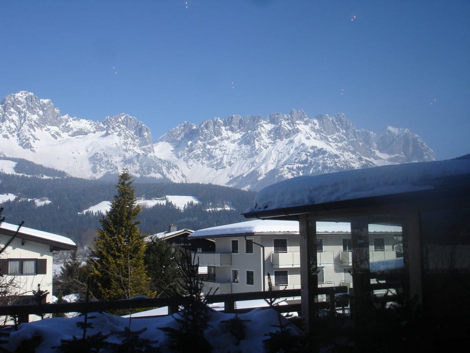Uitzicht vanuit wellnesscentre Hotel Hochfilzer