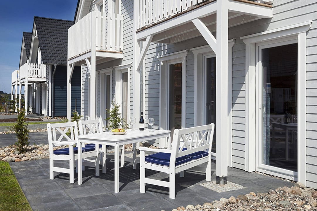 Terrasse des Ferienhauses Ferienhaus Ilsebill
