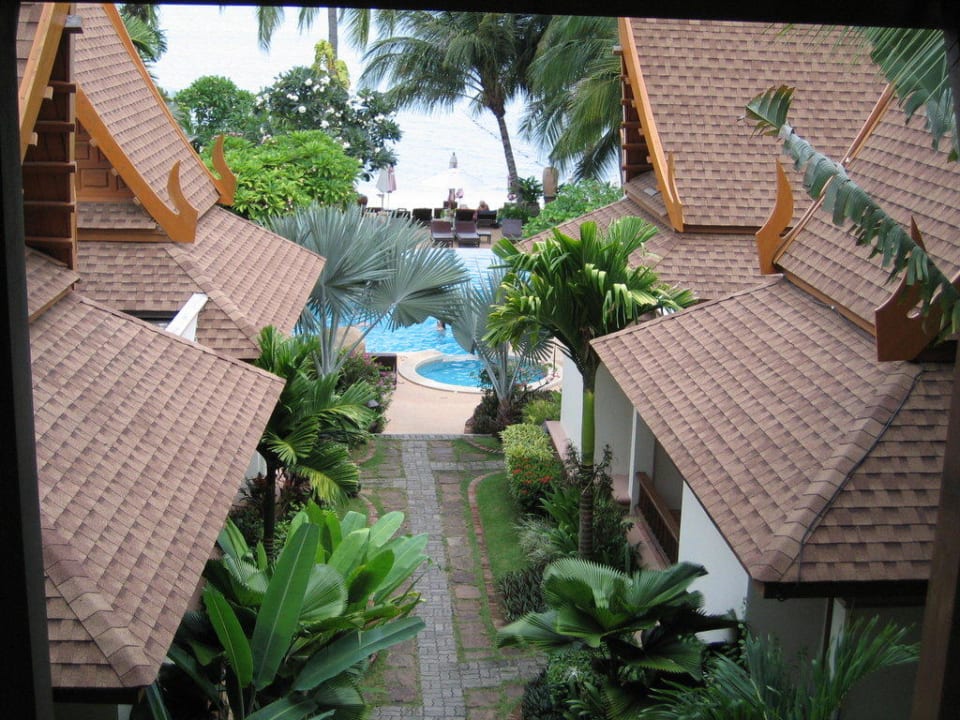 Blick von oben Thai House Beach Resort