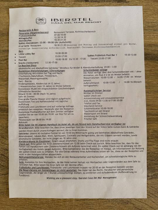Sonstiges Iberotel Casa Del Mar Resort