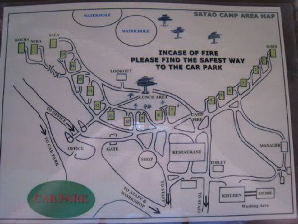 Lageplan des Camps Satao Camp