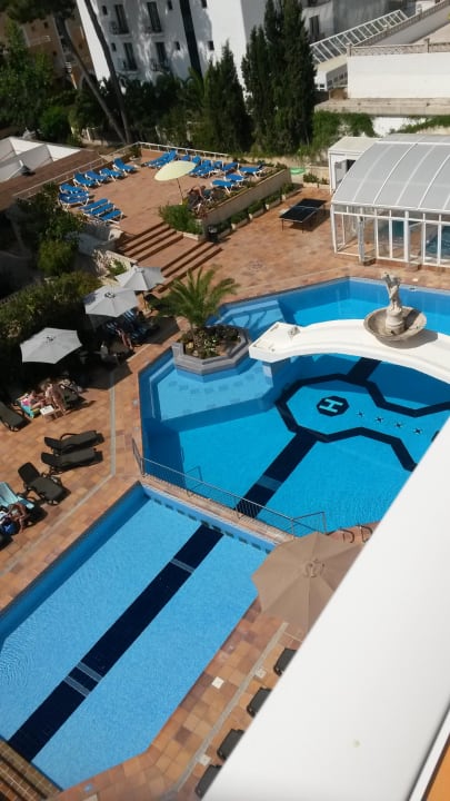 Poolblick von 4. Etage  Mar Hotels Paguera & Spa