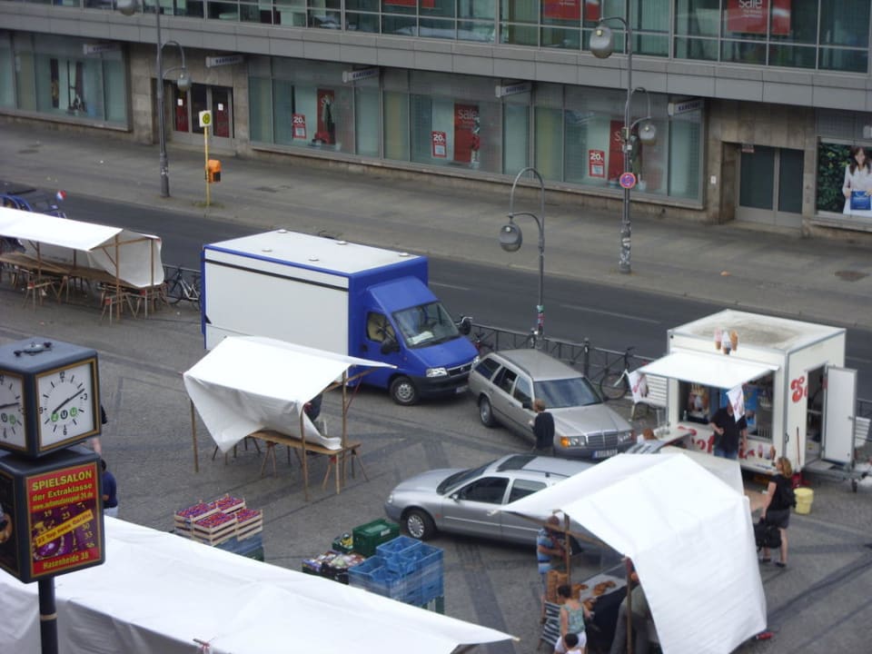 Ausblick aus unserem Zimmer Grand Hostel Berlin Urban