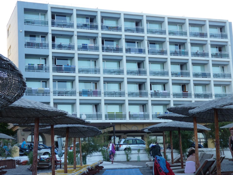 Hotel Ibiscus vom Strand aus Ibiscus Hotel Rhodos