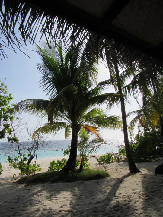 Ausblick vom Strand-Bungalow Angaga Island Resort