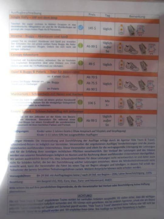 Ausflüge Preise Villas Bavaro Resort & Spa